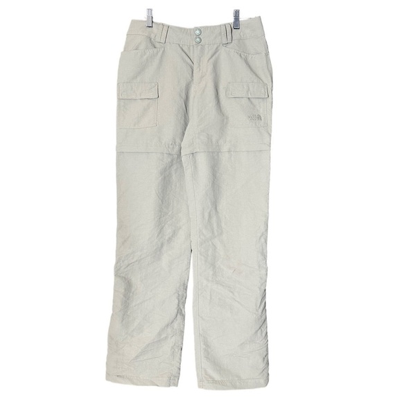 The North Face Convertible Khaki Nylon Hiking Pants. Size 4 Long - Picture 1 of 9